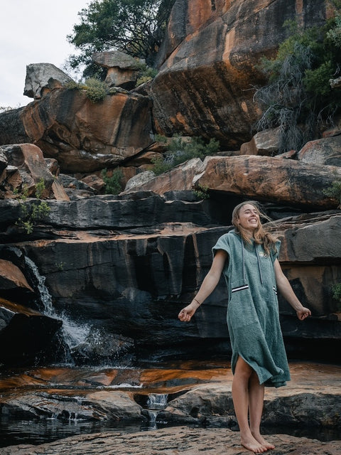 SAGE + Check | Changing Towel